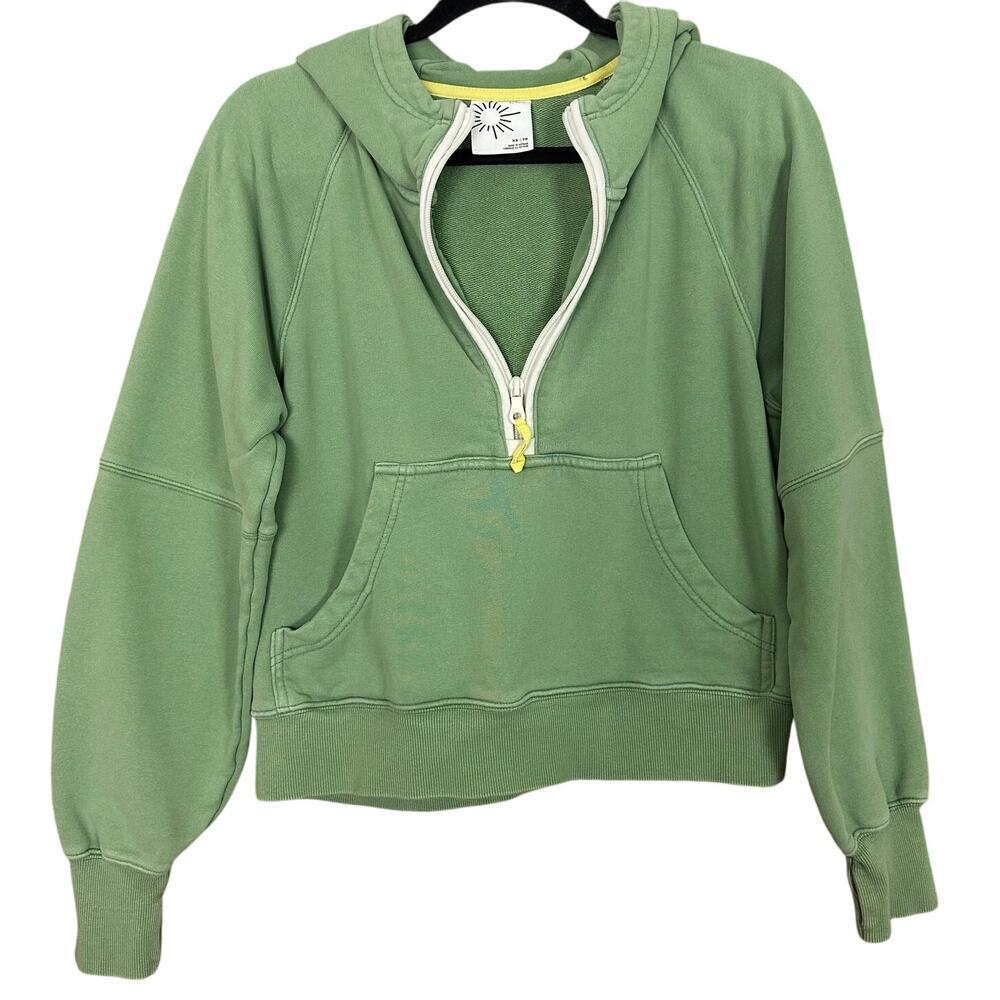 Offline by Aerie Green Half Zip Sweatshirt Hoodie Sage Green Womens Size XS
